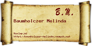 Baumholczer Melinda névjegykártya